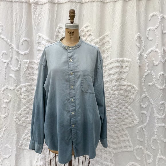 SOLD R&K Ombré dyed button up soft linen shirt - Picture 4 of 8